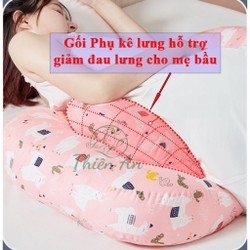 Gối bầu cánh tiên hỗ trợ nâng đỡ bụng mẹ bầu, new 95%