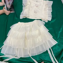 Set bé pass size 25-28kg màu kem mặc 2l  790997