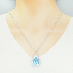 K18WG Blue Topaz Necklace 21.60CT - Hàng hiệu Authentic 858793