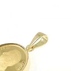 K18YG(枠) Đồng xu Mặt dây chuyền - Hàng hiệu Chính hãng 865587