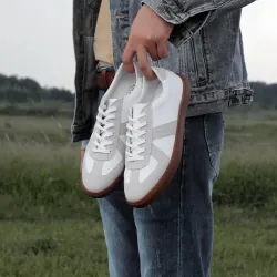 Giày thể thao nam Nâu trắng dáng thể thao phong cách casual 1032365