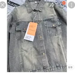 Áo khoác Jean nữ màu bụi form rộng 592809