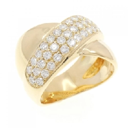 Nhẫn kim cương Pavé K18YG 1.00CT