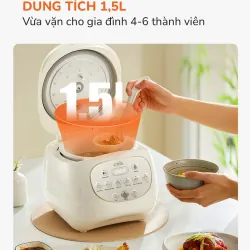 Nồi cơm điện lòng gốm tự nhiên UNIE URC815 nấu cơm cháy giòn tan, dung tích 1,5L 931494