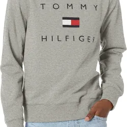 Áo sweater Tommy Hilfiger thêu chữ & logo màu xám 719765