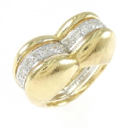 Nhẫn kim cương hình trái tim K18YG/K18WG 0.42CT - Hàng hiệu chính hãng