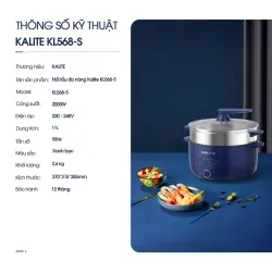 Nồi lẩu hấp KALITE KL568-S đa năng 2 tầng dung tích 11L 599484