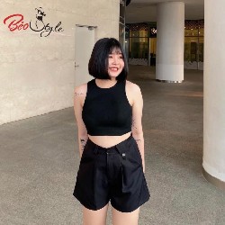 Quần short  có nắp túi QSBS010 - Đen - 2XL