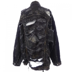 Áo khoác denim oversized siêu phá hủy BALENCIAGA 748022 TBP47 UNISEX - Hàng hiệu Authentic 887510