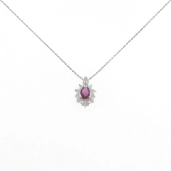 Dây chuyền ruby PT900/PT850 0.77CT - Hàng hiệu Chính hãng