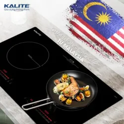 Bếp từ đôi Kalite KDI73 inverter 4400W, công nghệ Booster, mặt kính Kanger 574439