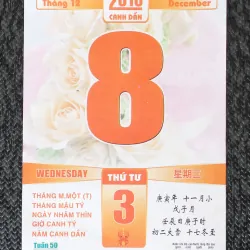 Tờ lịch rời Bloc xưa (Năm 2010)