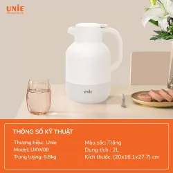 Phích giữ nhiệt UNIE UKW08 dung tích 2L, giữ nhiệt 48h 928134