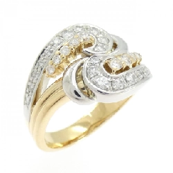 Nhẫn kim cương K18YG/PT900 0.53CT - Hàng hiệu Authentic