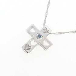 K18WG Đan Chéo × Trái Tim Dây Chuyền Kim Cương 0.03CT - Hàng hiệu Chính hãng 860835