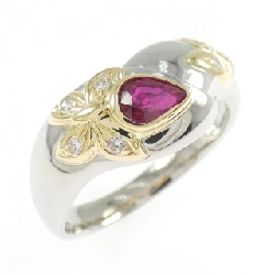 Nhẫn Ruby Bướm PT900/K18YG 0.37CT - Hàng hiệu Chính hãng