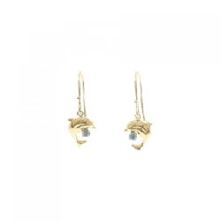 K18YG Cá heo Đá Topaz Xanh - Hàng hiệu Chính hãng