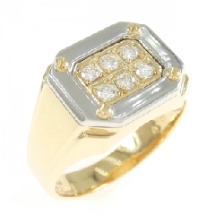 Nhẫn kim cương K18YG/PT900 0.18CT