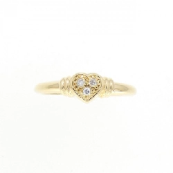 Nhẫn kim cương ba viên hình trái tim K18YG 670109