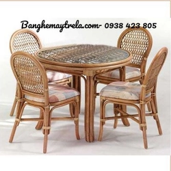 Bộ bàn ghế ăn mây hiện đại 473174