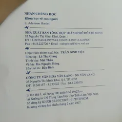 Nhân chủng học khoa học về con người - E. Adamson Hoebel 564828