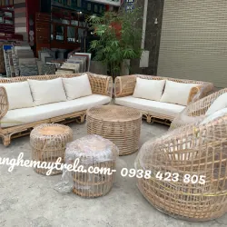 Sofa mây tổ yến cho phòng khách hiện đại 745439