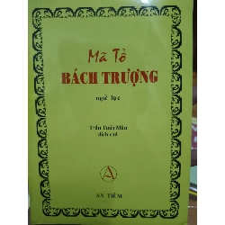 (Sách cũ SCGR) Remake Mã Tổ Bách Trượng - 120 trang Phật giáo ANTQ2702 Blogmeo090426