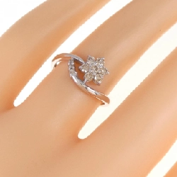 Nhẫn kim cương hoa K18WG 0.3CT 670122