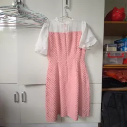 Váy Tay Xòe Điệu 2 lớp Cổ nơ đẹp 1006204