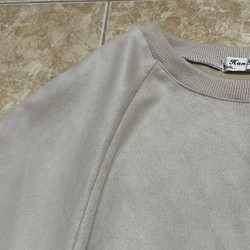 Áo nỉ sweater da lộn thắt nơ tiểu thư freesize 80081