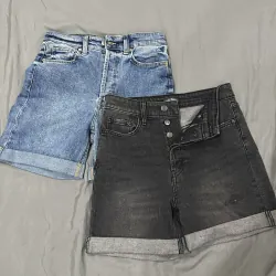 Quần short jean lưng cao VNXK, chất thun co dãn, size 0