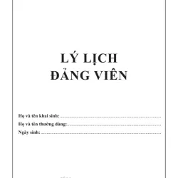 Lý Lịch Đảng Viên - Có mã QR hướng dẫn viết