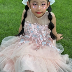 Đầm Hồng ren dễ thương cho bé 522601