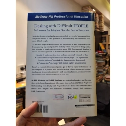 DEALING WITH DIFFICULT PEOPLE : 24 lessons for bringing out the best in everyone - Dr. Rick Brinkman & Dr. Rick Kirschner 224807