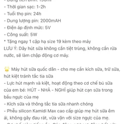Máy Hút Sữa Điện Đôi Kamidi Max-Phễu Hút Silicon-Hút Kiệt-tặng áo hút sữa. Bảo hành 2 năm 711894