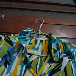 Áo sơ mi vải lụa hoa văn 693455