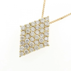 K18YG Pave Diamond Necklace 1.00CT - Hàng hiệu Authentic 862407