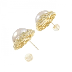 K18YG Mabe Pearl Earrings - Hàng hiệu Authentic 871908
