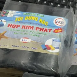 Túi rác đen dày dai nặng đúng 1kg / 1 bịch 3 cuộn 933938