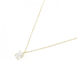 K18YG Dây chuyền kim cương 0.514CT E SI2 cắt oval - Hàng hiệu Authentic 873307