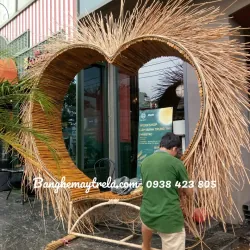 Ghế mây tre đan chụp hình ngoài trời 699053