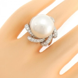 Nhẫn ngọc trai trắng K18WG 14.7mm - Hàng hiệu Authentic 852547