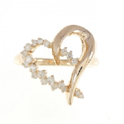 Nhẫn kim cương K14PG hình trái tim 0.30CT 667185