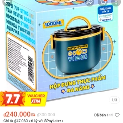 Hộp đựng thực phẩm đa năng, inox 304 - Dung tích 1L (Quà tặng nhãn hàng Pepsi) 493265