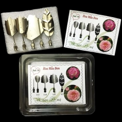 Bộ 5 dụng cụ làm thạch rau câu 3D – Set 18 – Bộ làm hoa mẫu đơn – Mã số 1110 338333