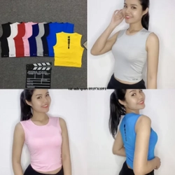 Áo Croptop thể thao tập Yoga, Zumba, Gym (Size L) - Màu đỏ 333996