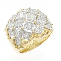 Nhẫn kim cương K18YG/PT900 - Hàng hiệu Authentic