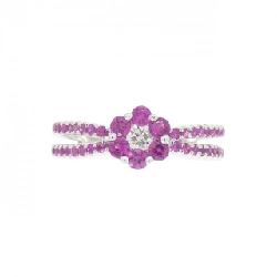 Nhẫn ruby K18WG hoa 0.50CT 669850