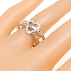 Nhẫn kim cương hình trái tim K18WG 0.11CT 671116