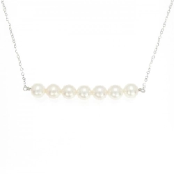 K18WG Ngọc trai Akoya Dây chuyền - Hàng hiệu Chính hãng